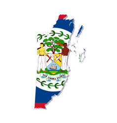 Road and national park map belize Royalty Free Vector Image