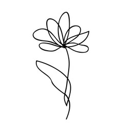 One Line Drawing Of Flower Vector Images Over 3 000