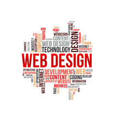 Web design word cloud template creative concept Vector Image