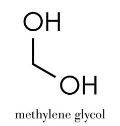 Methylene glycol methanediol formaldehyde Vector Image