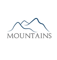 Abstract mountains design template Royalty Free Vector Image