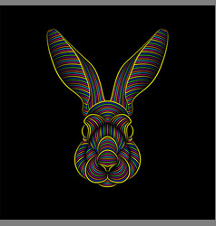 Rabbit silhouette Royalty Free Vector Image - VectorStock