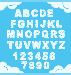 Cute cloud font Royalty Free Vector Image - VectorStock