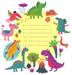 dinosaur frame vector images over 100