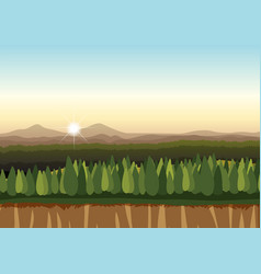 A flat nature background Royalty Free Vector Image