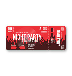 Concert ticket template concert party or festival Vector Image
