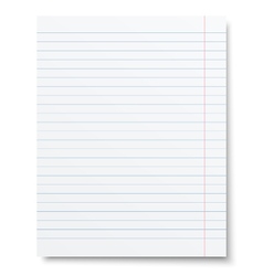 notebook paper with lines royalty free vector image