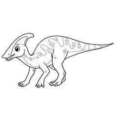 Little velociraptor cartoon Royalty Free Vector Image