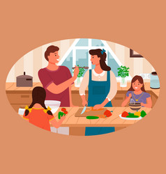 Helping at home Royalty Free Vector Image - VectorStock
