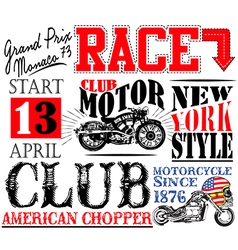 Motorcycle patches Royalty Free Vector Image - VectorStock