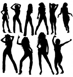 Dancing girls Royalty Free Vector Image - VectorStock