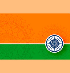 Indian flag creative banner with text space Vector Image