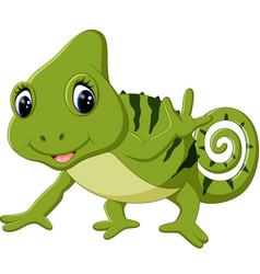 Cartoon cute chameleon Royalty Free Vector Image