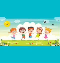 Children having together Royalty Free Vector Image