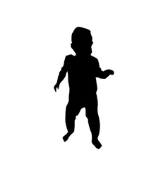 Baby black silhouette Royalty Free Vector Image