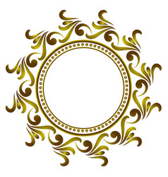 Golden decorative frame Royalty Free Vector Image