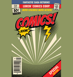 comics book cover vector images over 1 300 comic book cover template