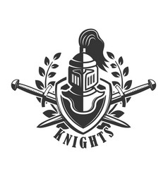 Knight with shield and sword Royalty Free Vector Image