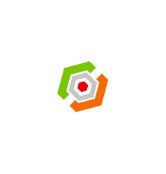 Polygon letter G geometry logo Royalty Free Vector Image