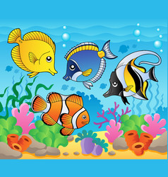 Coral fish theme image 2 Royalty Free Vector Image