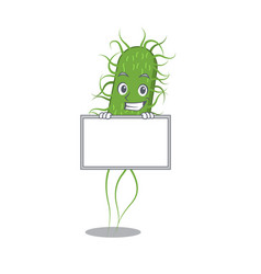 Smiling escherichia coli bacteria cartoon design Vector Image