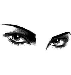 Beautiful women eyes with make Royalty Free Vector Image