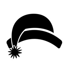 cute black icon christmas hat royalty free vector image