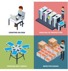 Printing house industry plotter inkjet offset Vector Image