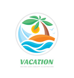 Summer vacation and travel labels Royalty Free Vector Image