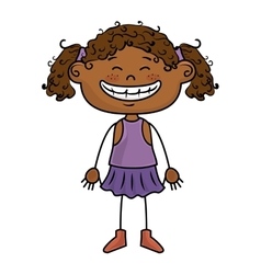 Girl Kid Cartoon Smiling Royalty Free Vector Image