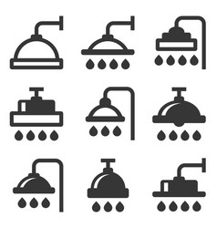 The shower icon Bathroom symbol Flat Royalty Free Vector