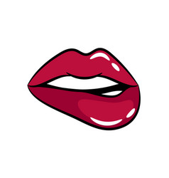 Female bright glossy lips Royalty Free Vector Image