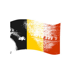 Flag of belgium brush stroke design isolated Vector Image