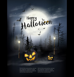 Spooky halloween night Royalty Free Vector Image