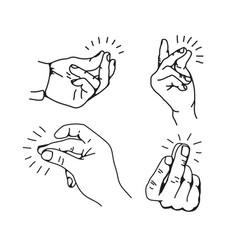 Finger snap Royalty Free Vector Image - VectorStock