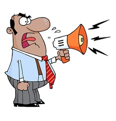 Boss yelling cartoon Royalty Free Vector Image