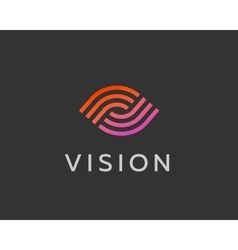 eye logo symbol design creative camera media icon vector image