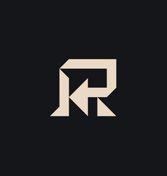 Initial based clean and minimal letter r monogram Vector Image