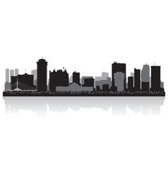 Winnipeg Manitoba Canada city skyline silhouette Vector Image