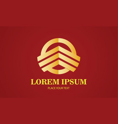 Shape circle abstract round gold logo Royalty Free Vector
