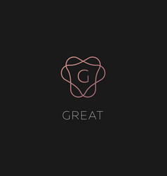 Luxury letter g logo Royalty Free Vector Image