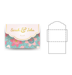 invitation envelope template vector