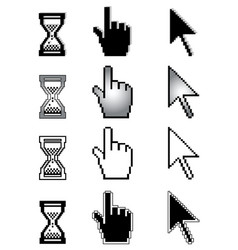 Set of different cursors Royalty Free Vector Image