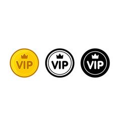 Golden vip label Royalty Free Vector Image - VectorStock