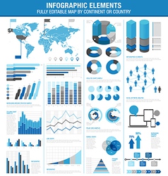 Business people world map infographic Royalty Free Vector