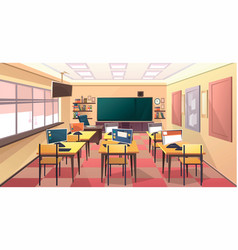 School classroom interior Royalty Free Vector Image