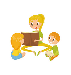 Mom doing yoga with her son mother and son doing Vector Image