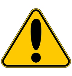 Hazard warning attention sign Royalty Free Vector Image