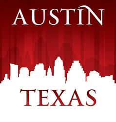 Austin texas city skyline silhouette Royalty Free Vector