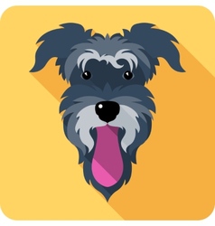 Dog icon flat design Royalty Free Vector Image